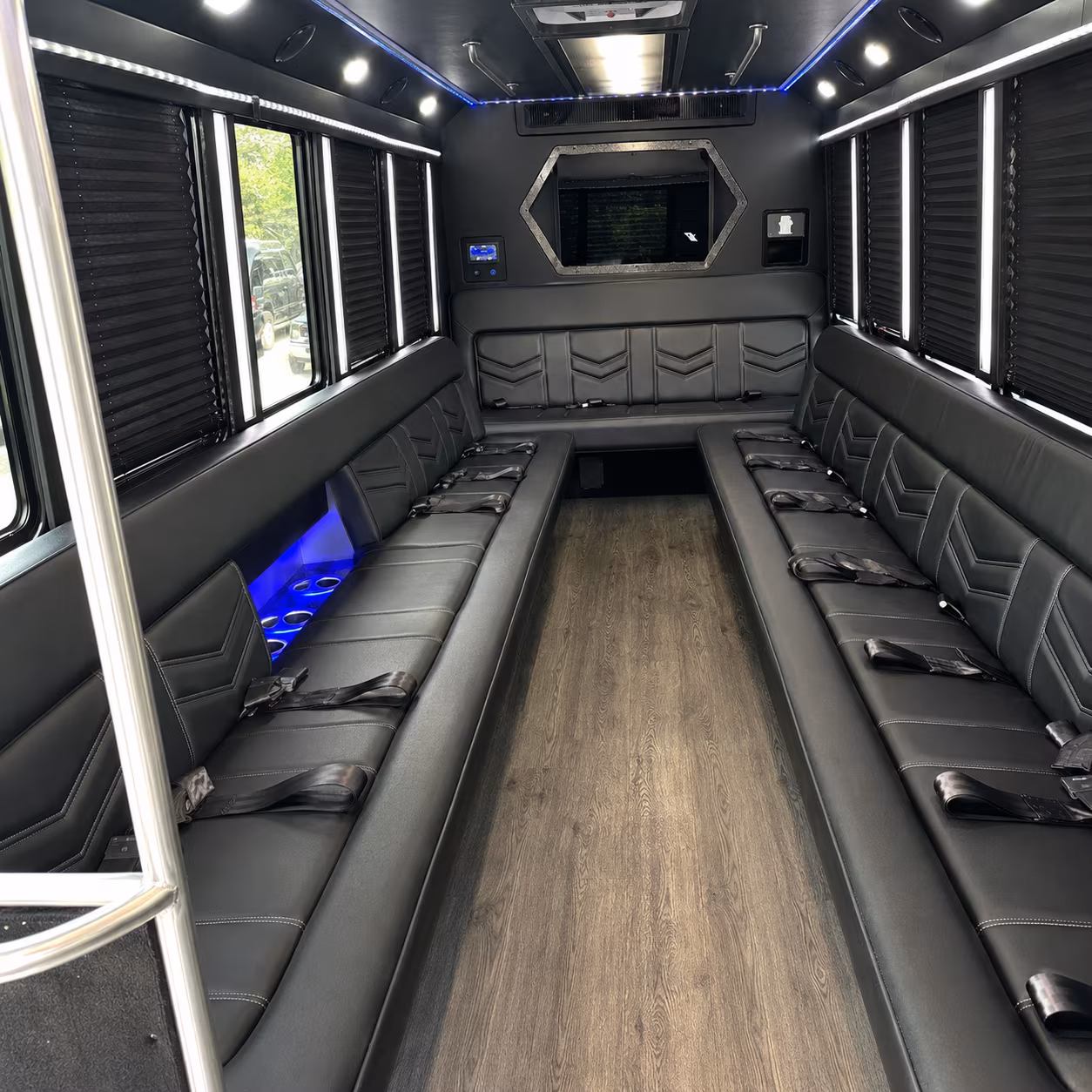 Phoenix Private Event Transportation party bus interior