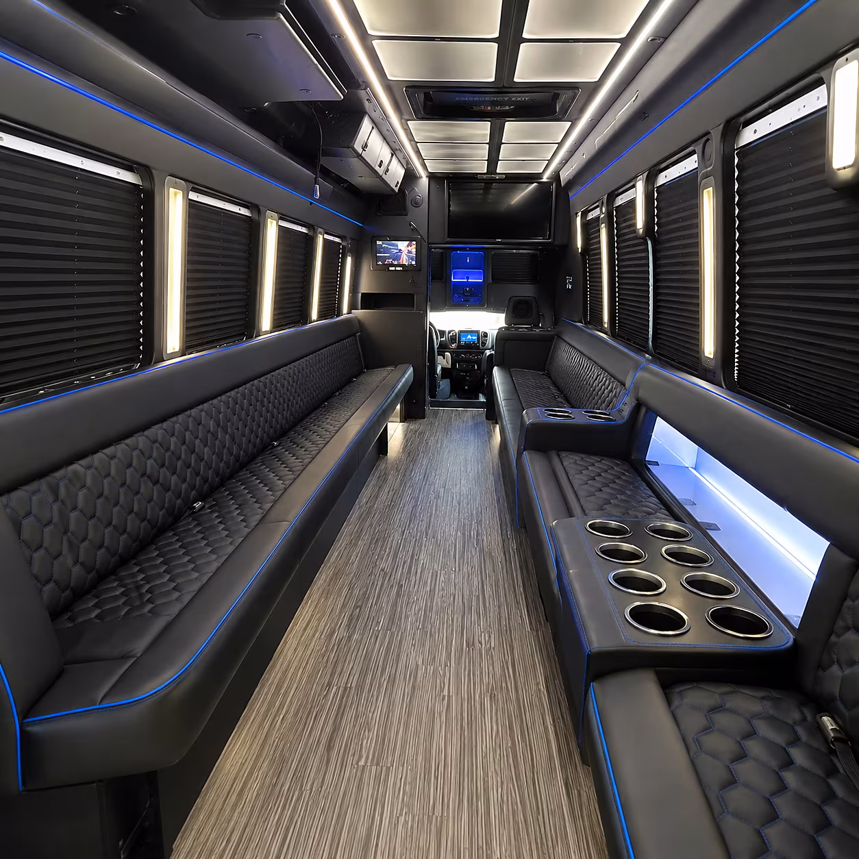 Phoenix Prom & Homecoming Transportation party bus interior