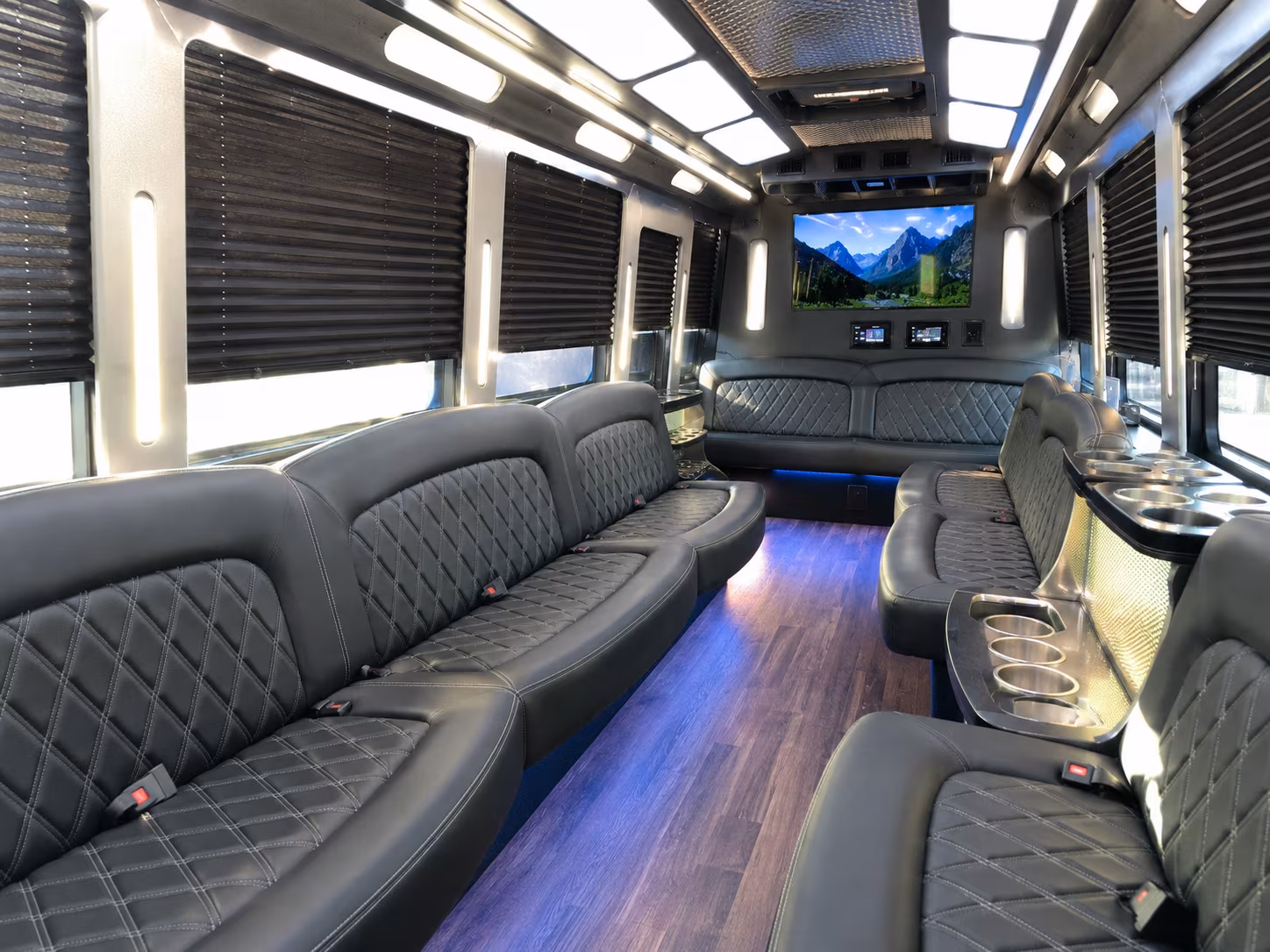 Phoenix Sporting Event Transportation party bus interior