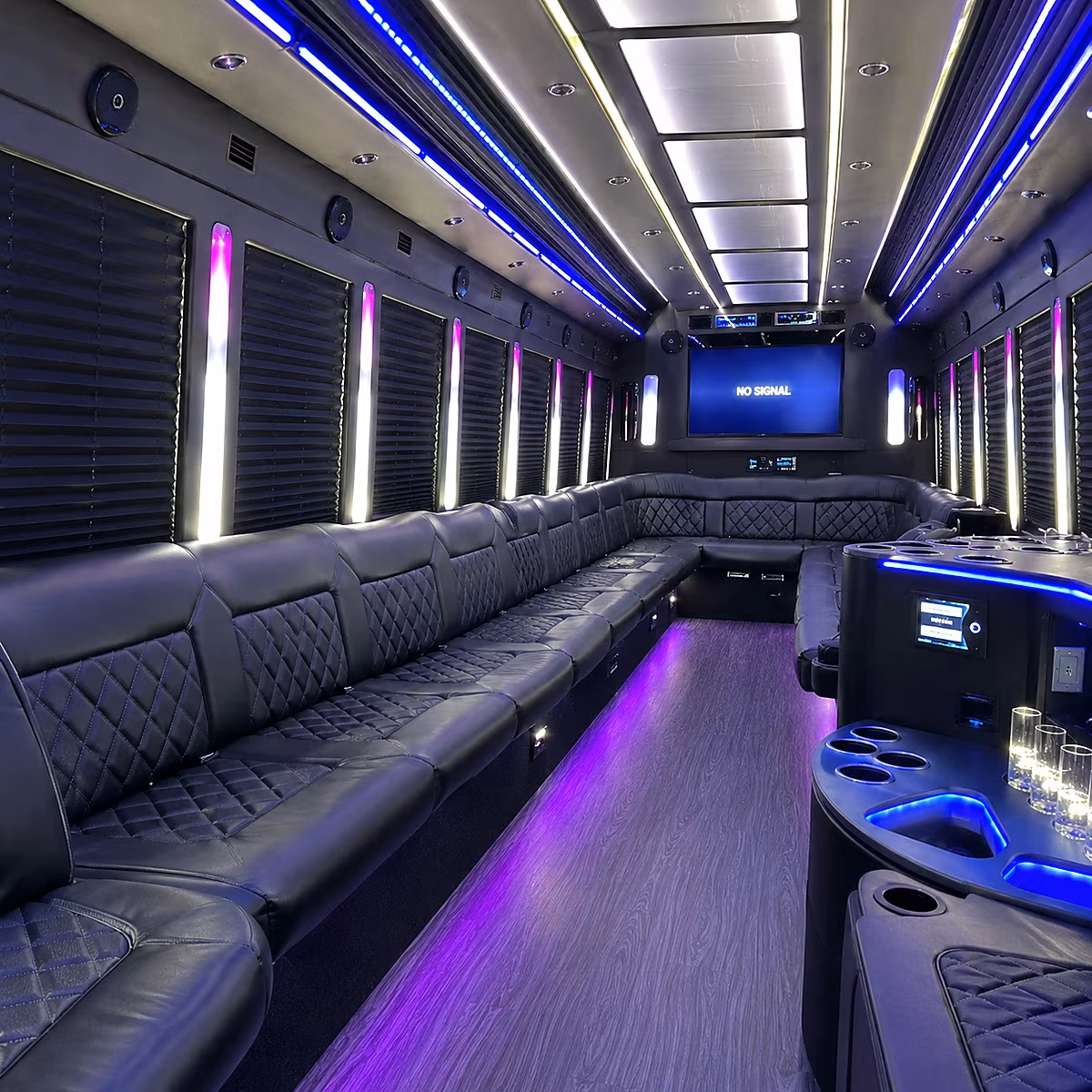 Phoenix Wedding Transportation party bus interior